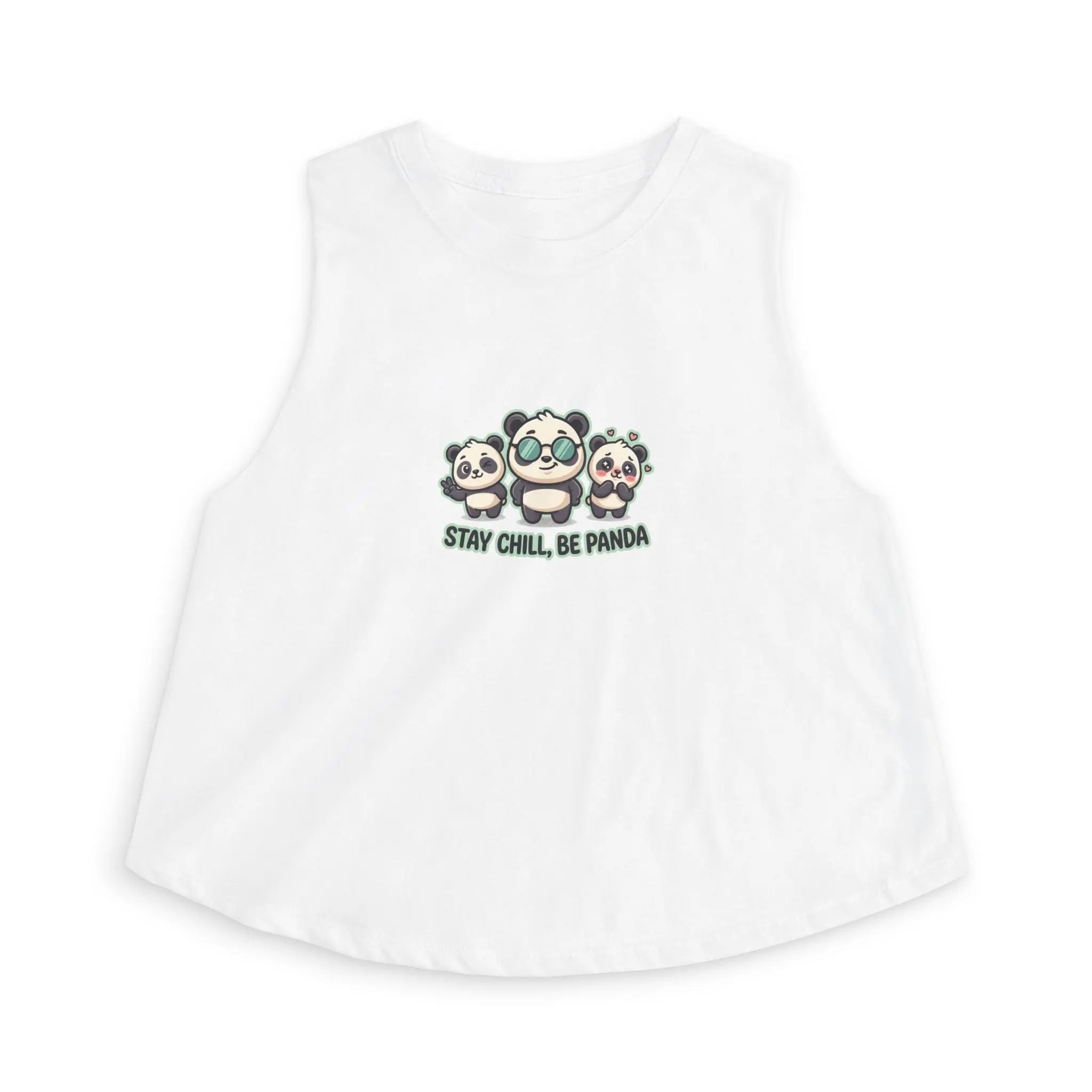Stay Chill Be Panda Crop Top — Women's Cute Panda Graphic