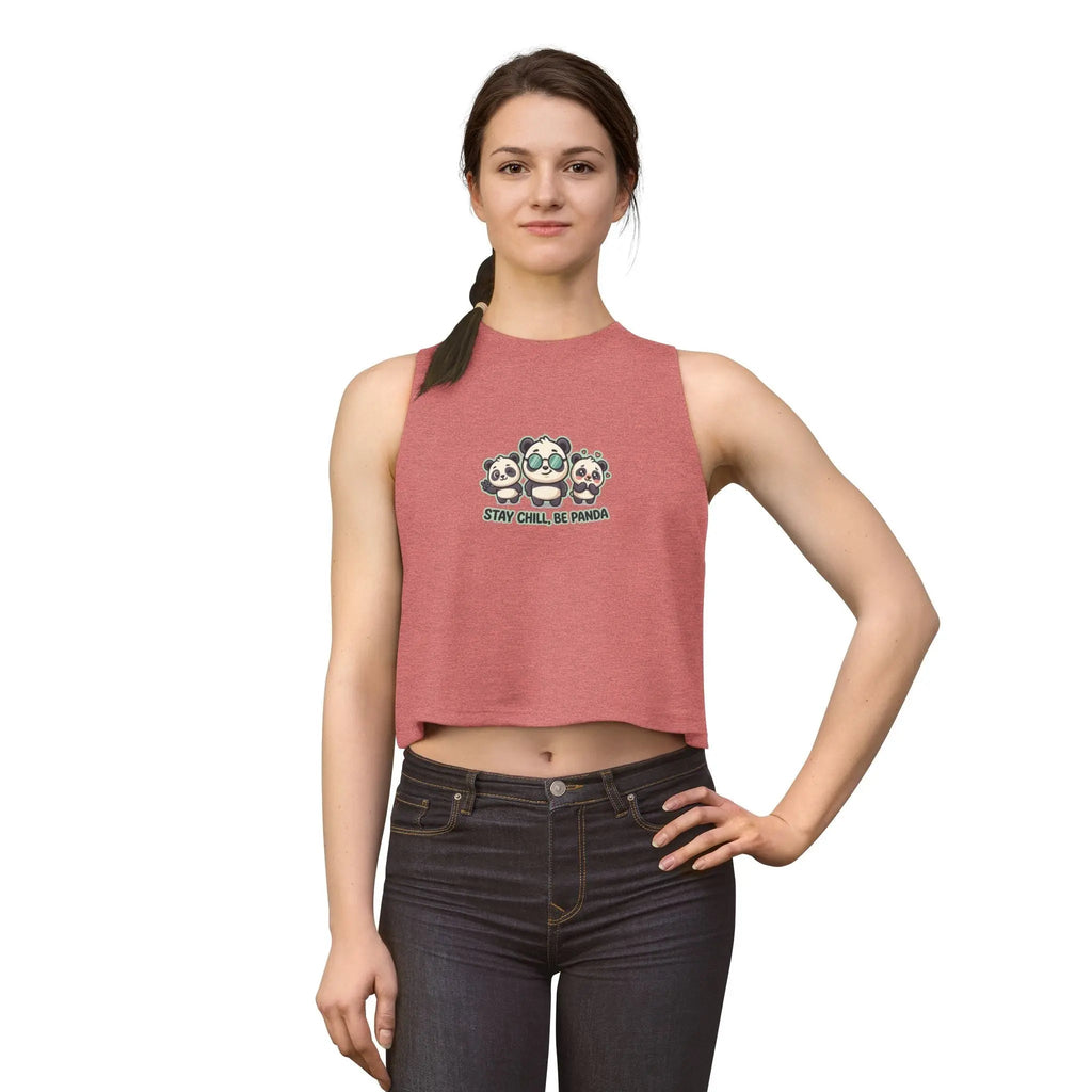 Stay Chill Be Panda Crop Top — Women's Cute Panda Graphic