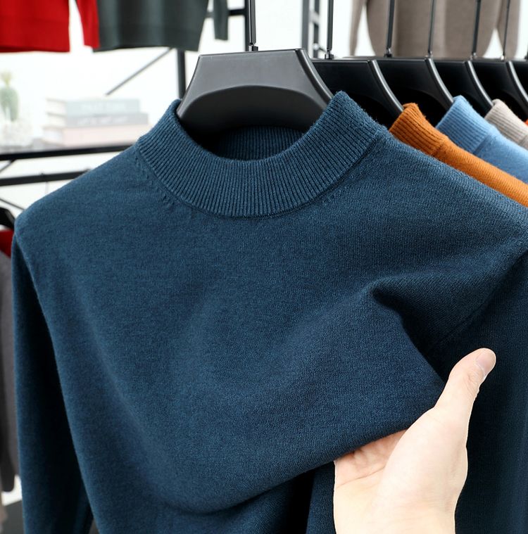 Cotton Mock Neck Sweater