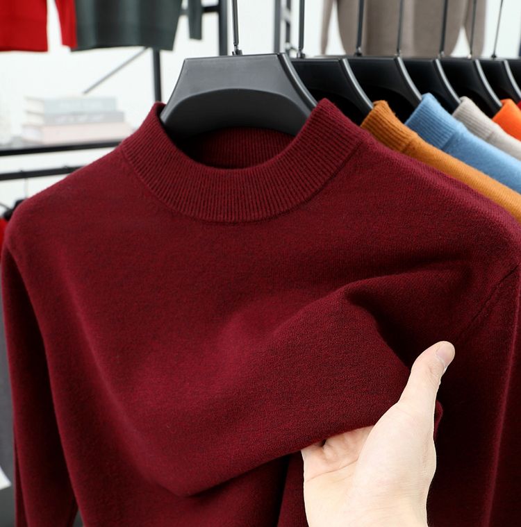 Cotton Mock Neck Sweater