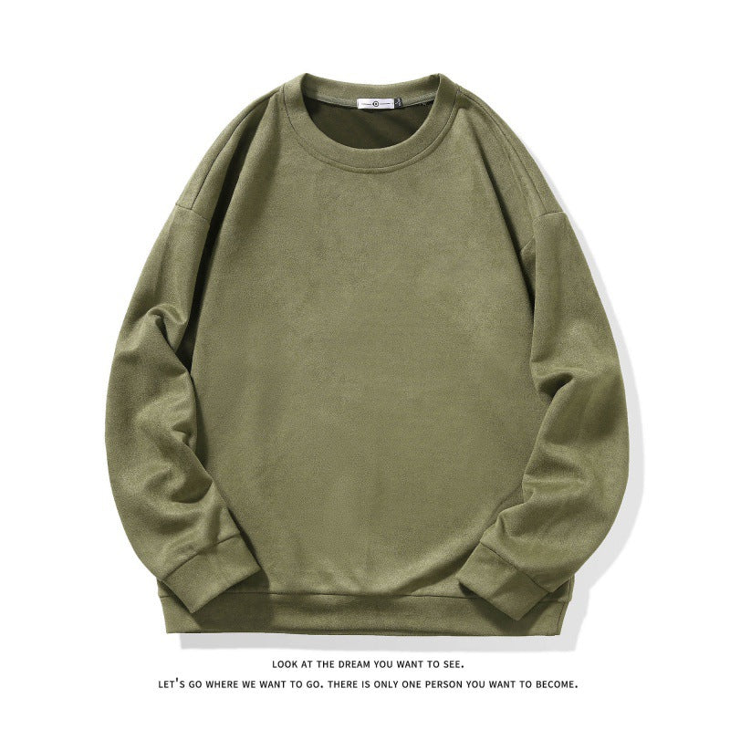 Suede-Brushed Crewneck Sweatshirt