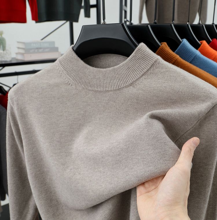 Cotton Mock Neck Sweater