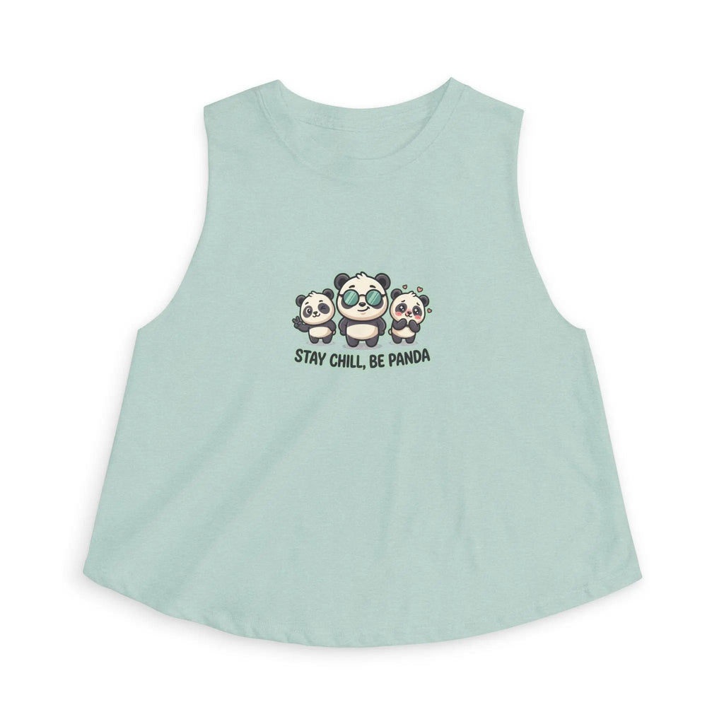 Stay Chill Be Panda Crop Top — Women's Cute Panda Graphic