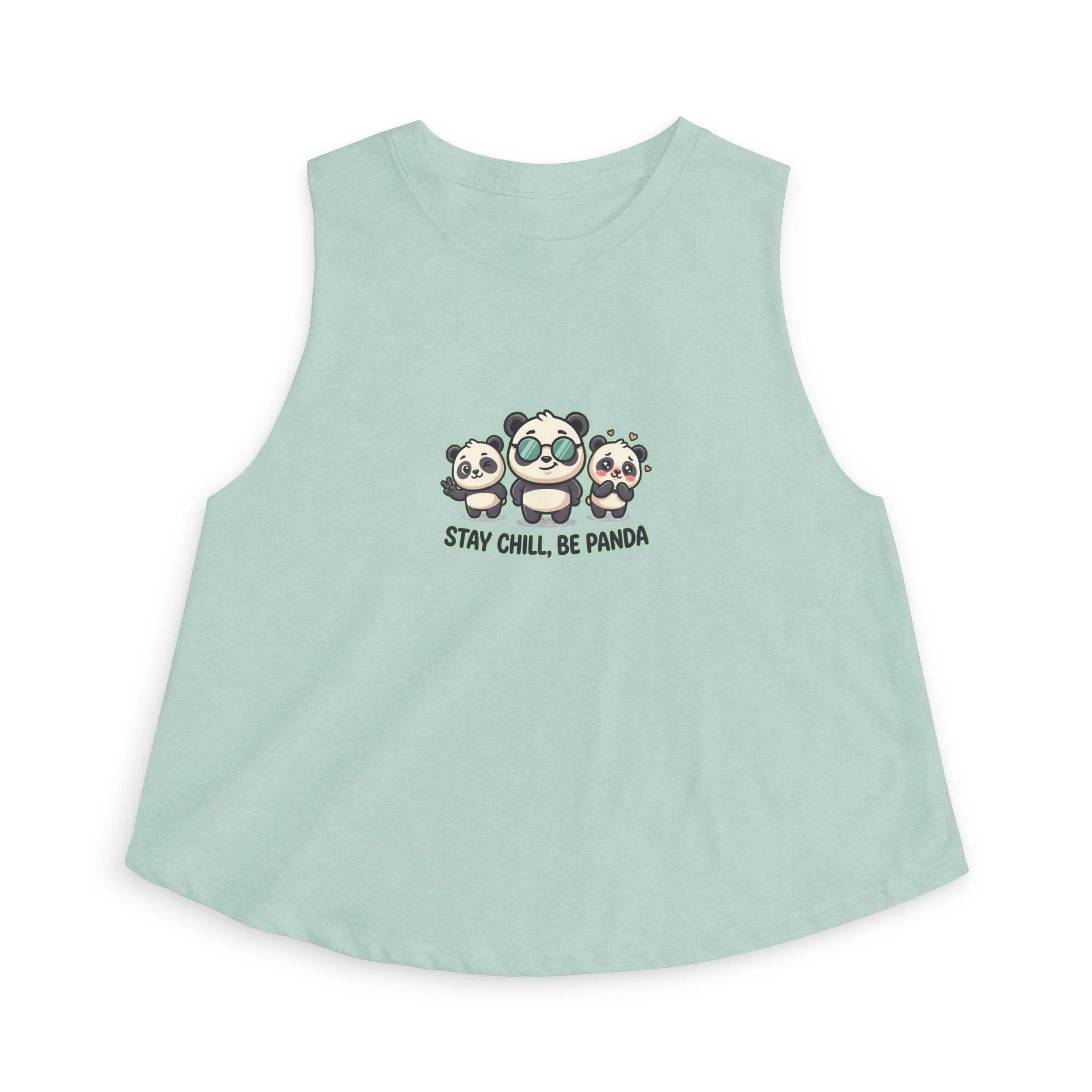 Stay Chill Be Panda Crop Top — Women's Cute Panda Graphic