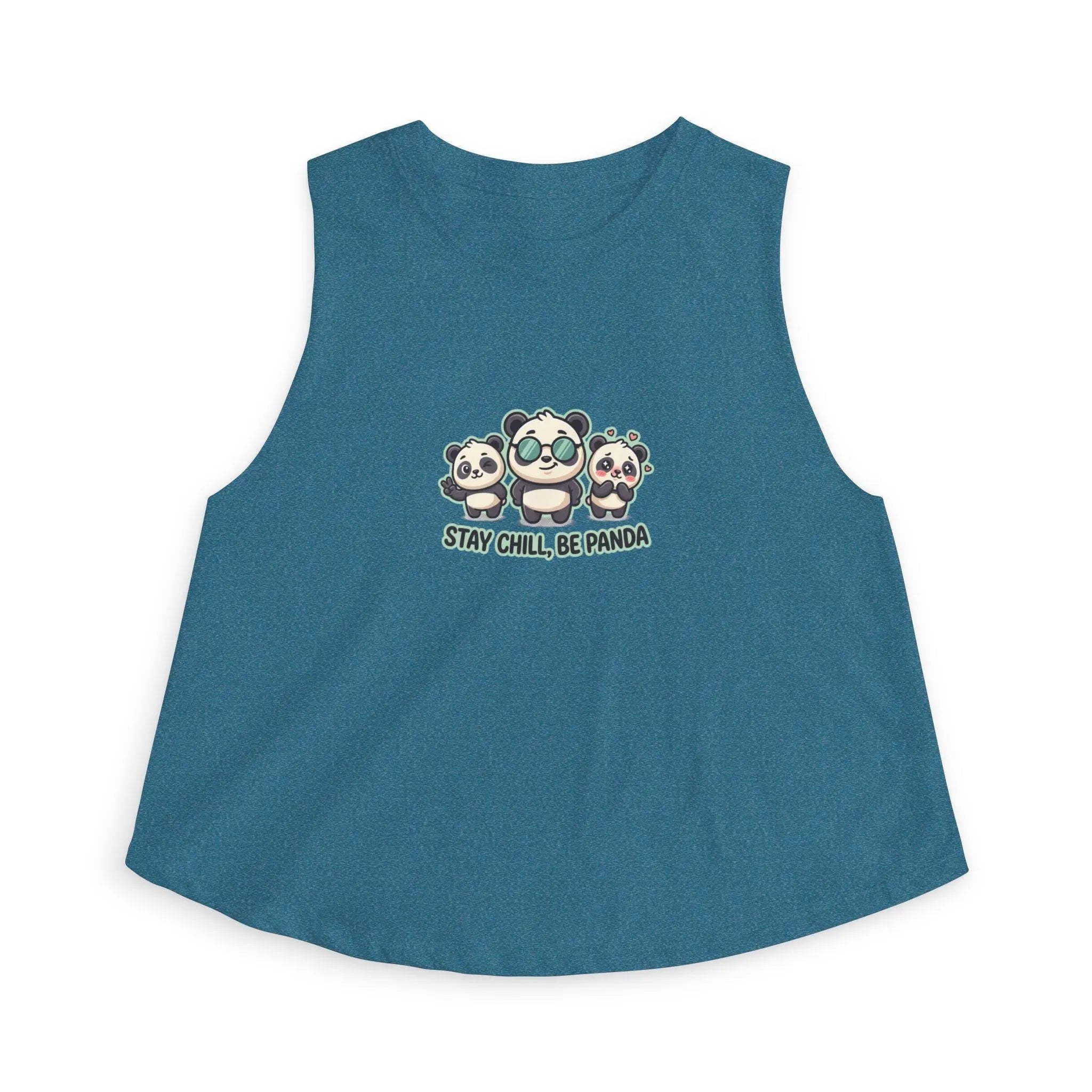 Stay Chill Be Panda Crop Top — Women's Cute Panda Graphic