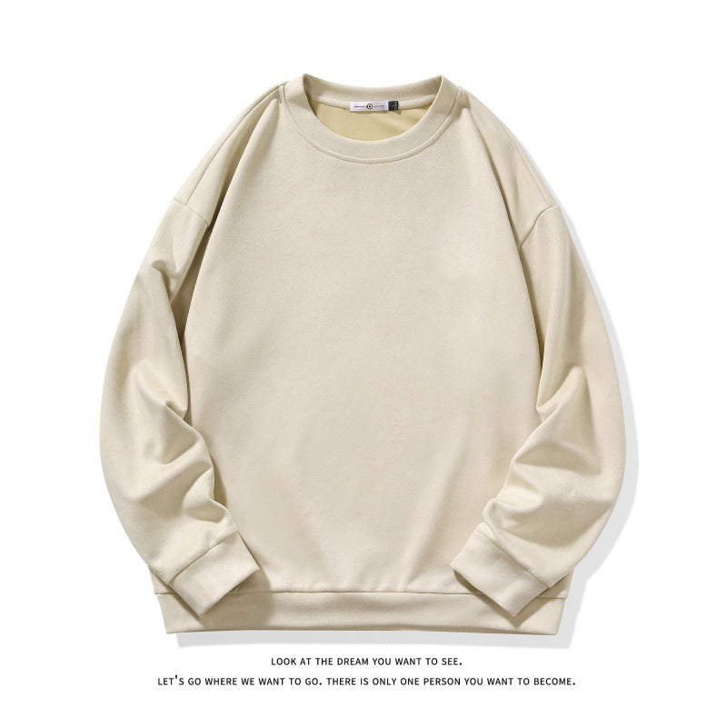 Suede-Brushed Crewneck Sweatshirt