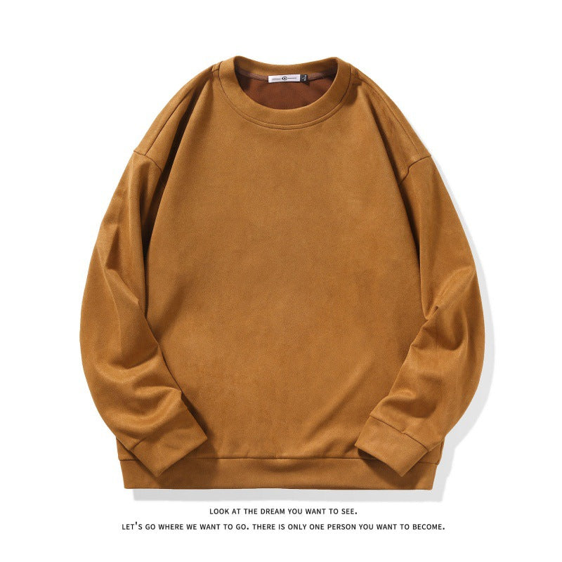 Suede-Brushed Crewneck Sweatshirt