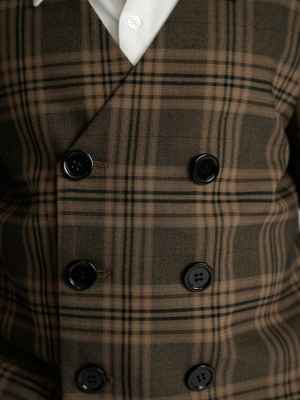 Plaid Double Breasted Dress Blazer