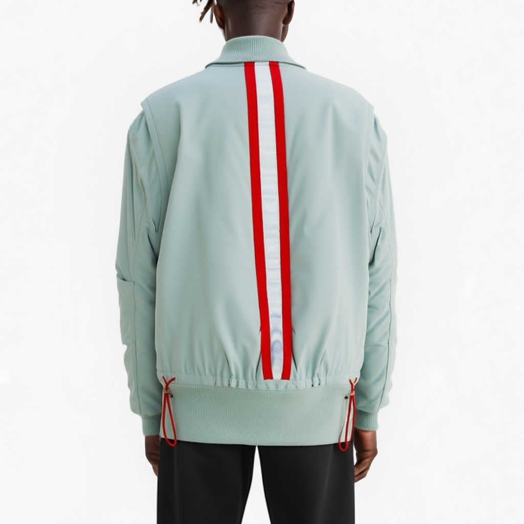 Konus Men's Mock Collar Bomber Jacket in Green
