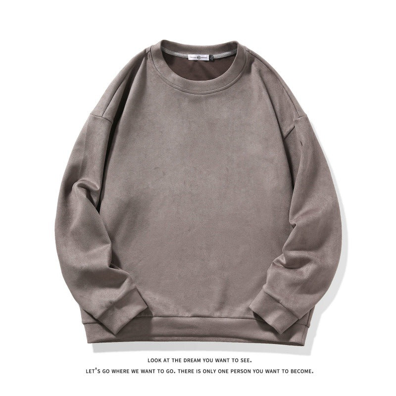 Suede-Brushed Crewneck Sweatshirt