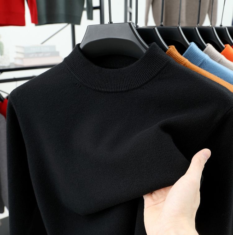 Cotton Mock Neck Sweater