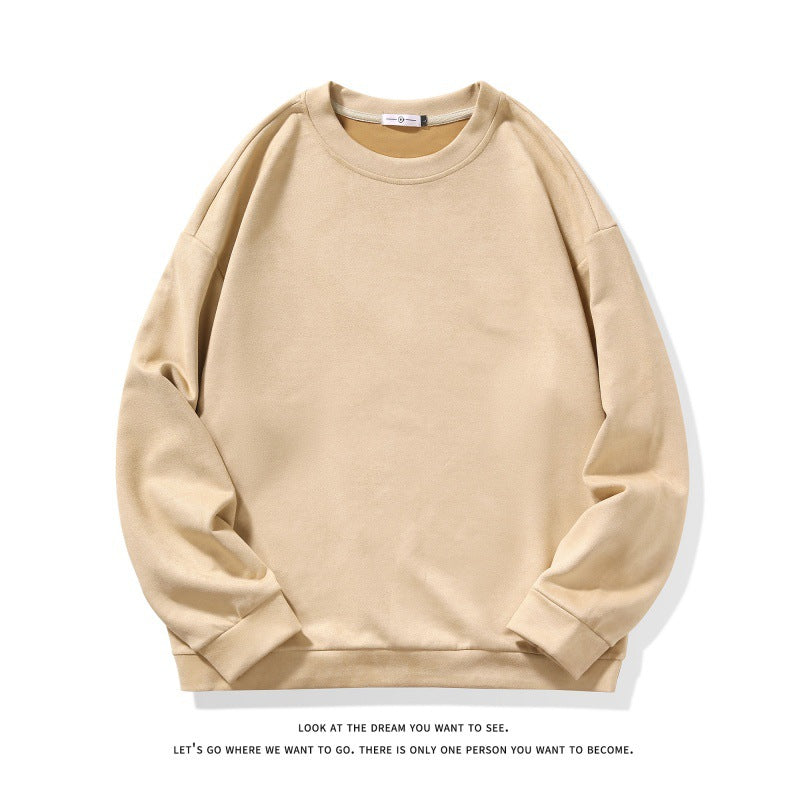 Suede-Brushed Crewneck Sweatshirt