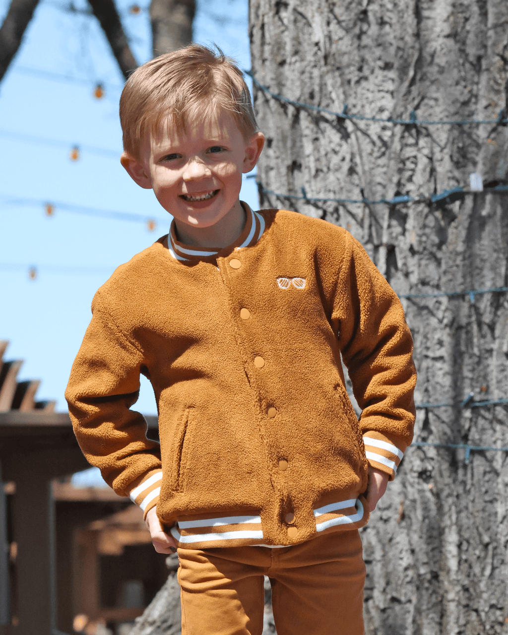 GILi Varsity Jacket - Tan