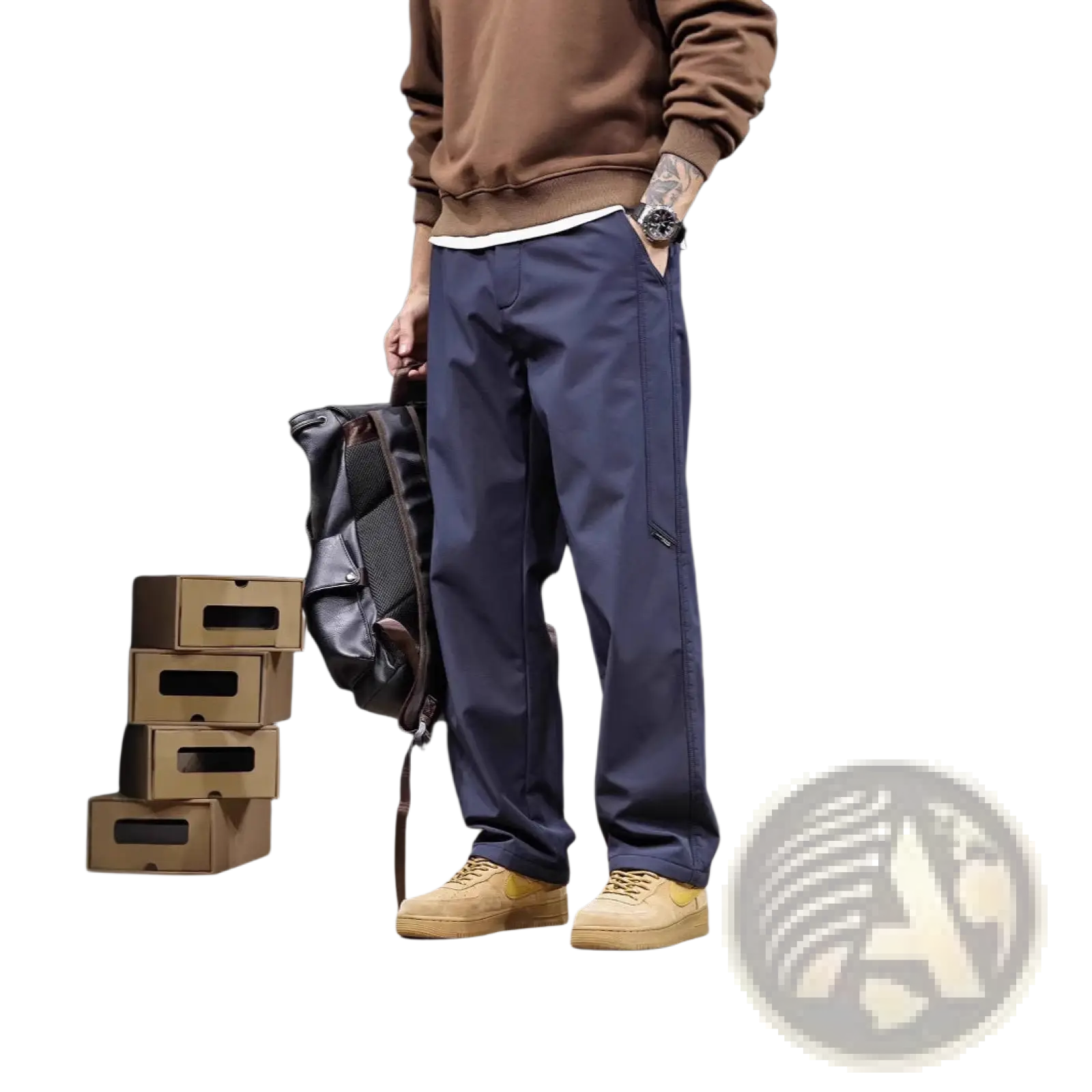 Men's Japanese Retro Wide Leg Cargo Pants