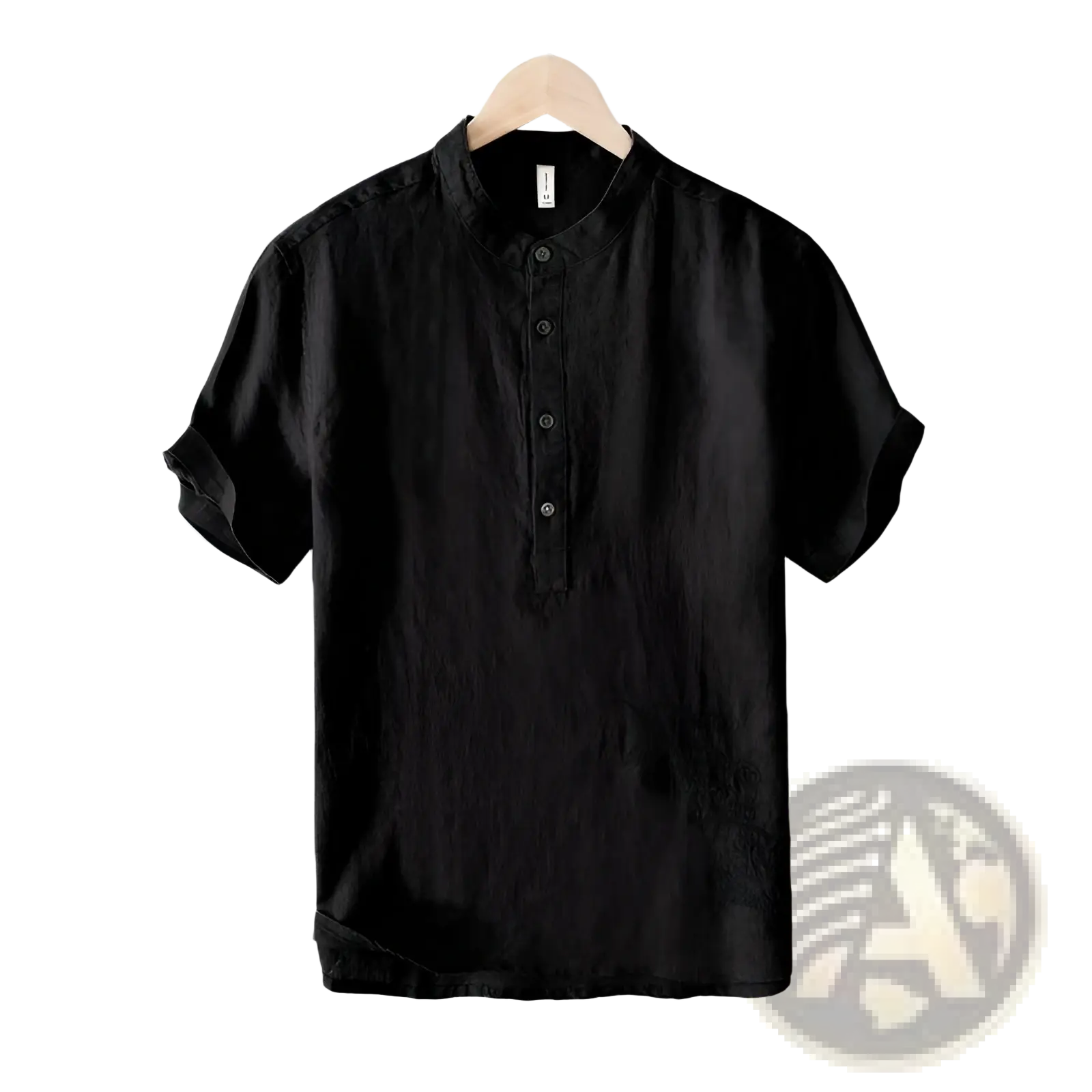 Retro Japanese Style Loose Linen Mandarin Collar Shirt