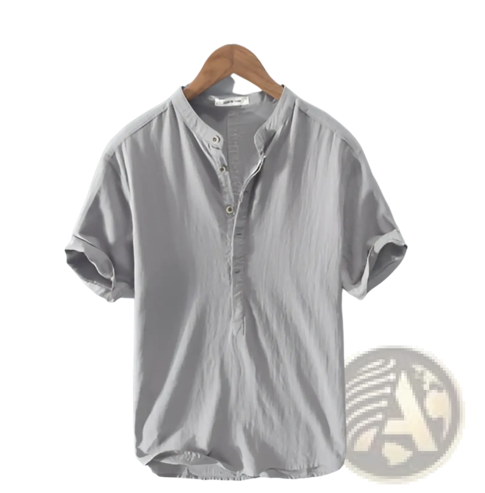 Retro Japanese Style Loose Linen Mandarin Collar Shirt