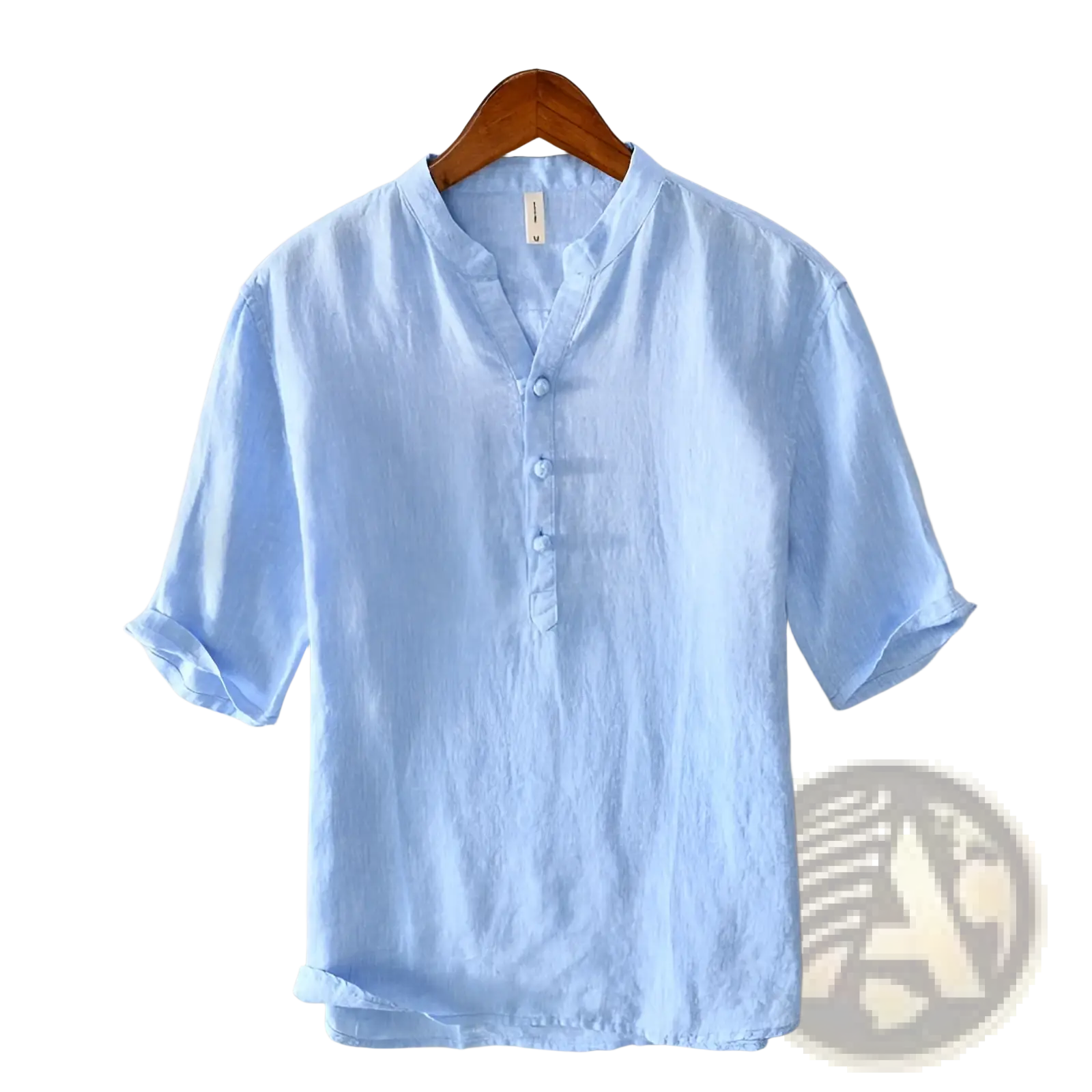 Retro Japanese Style Loose Linen Mandarin Collar Shirt