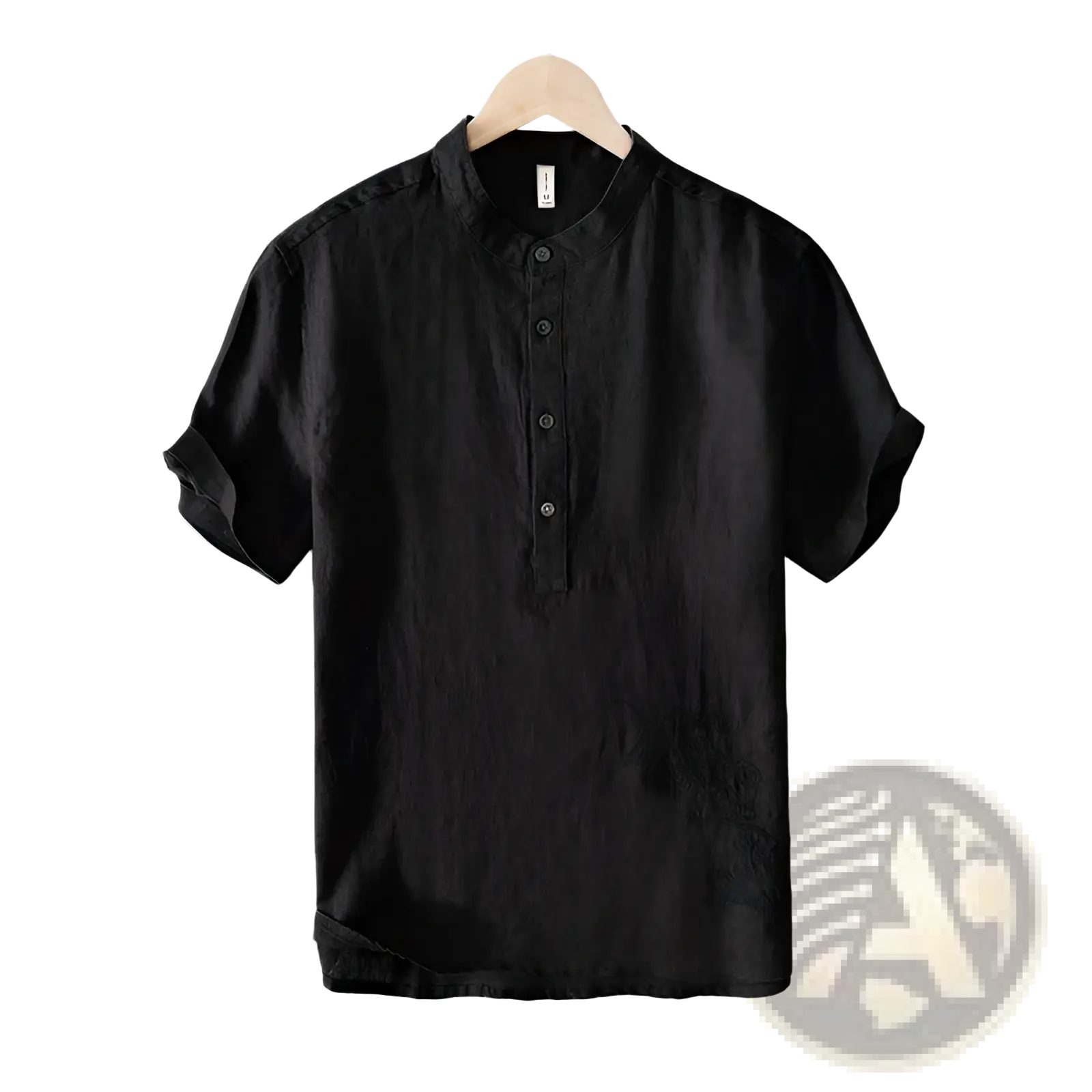 Retro Japanese Style Loose Linen Mandarin Collar Shirt