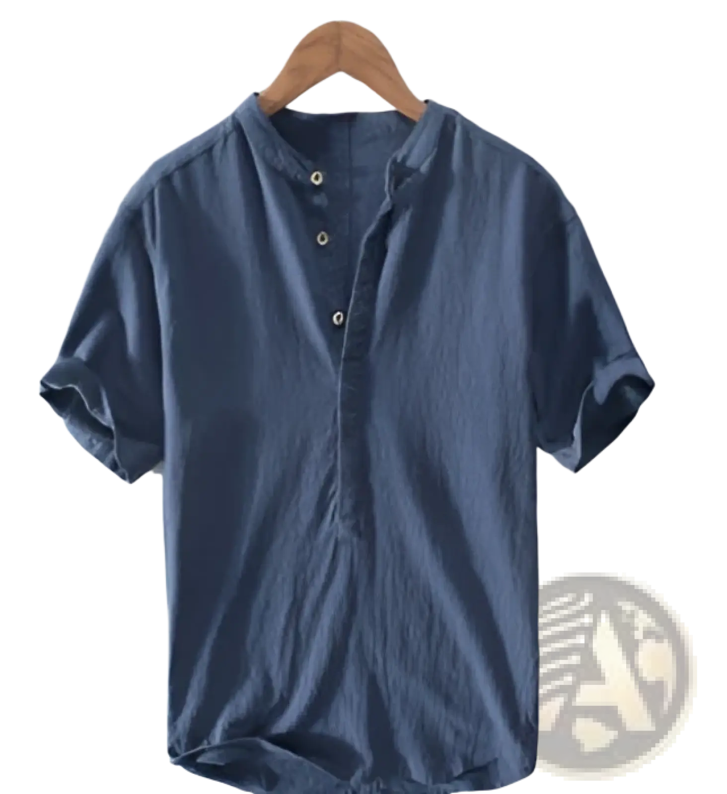 Retro Japanese Style Loose Linen Mandarin Collar Shirt