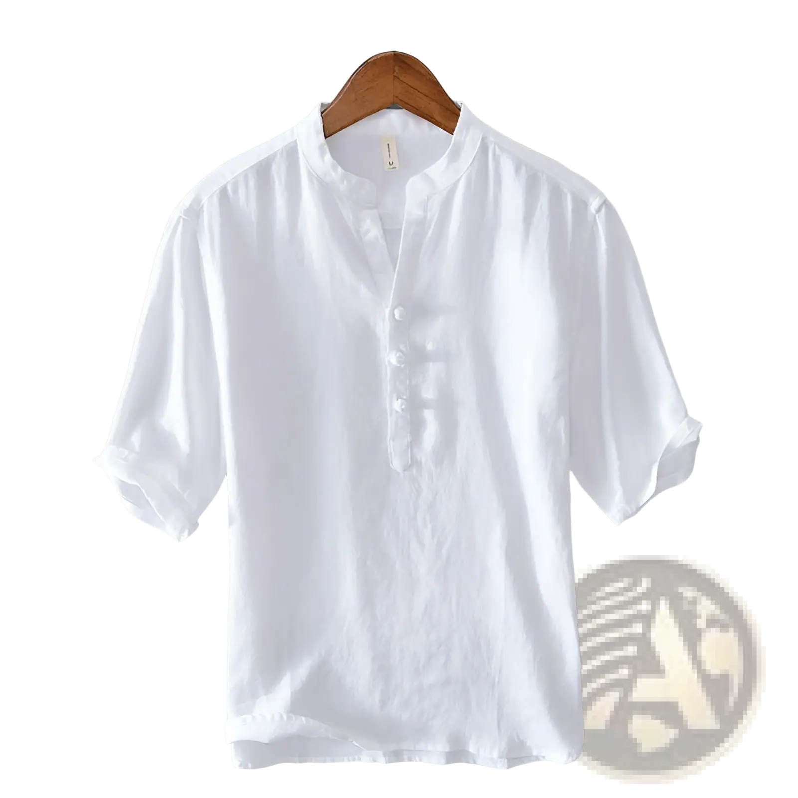 Retro Japanese Style Loose Linen Mandarin Collar Shirt