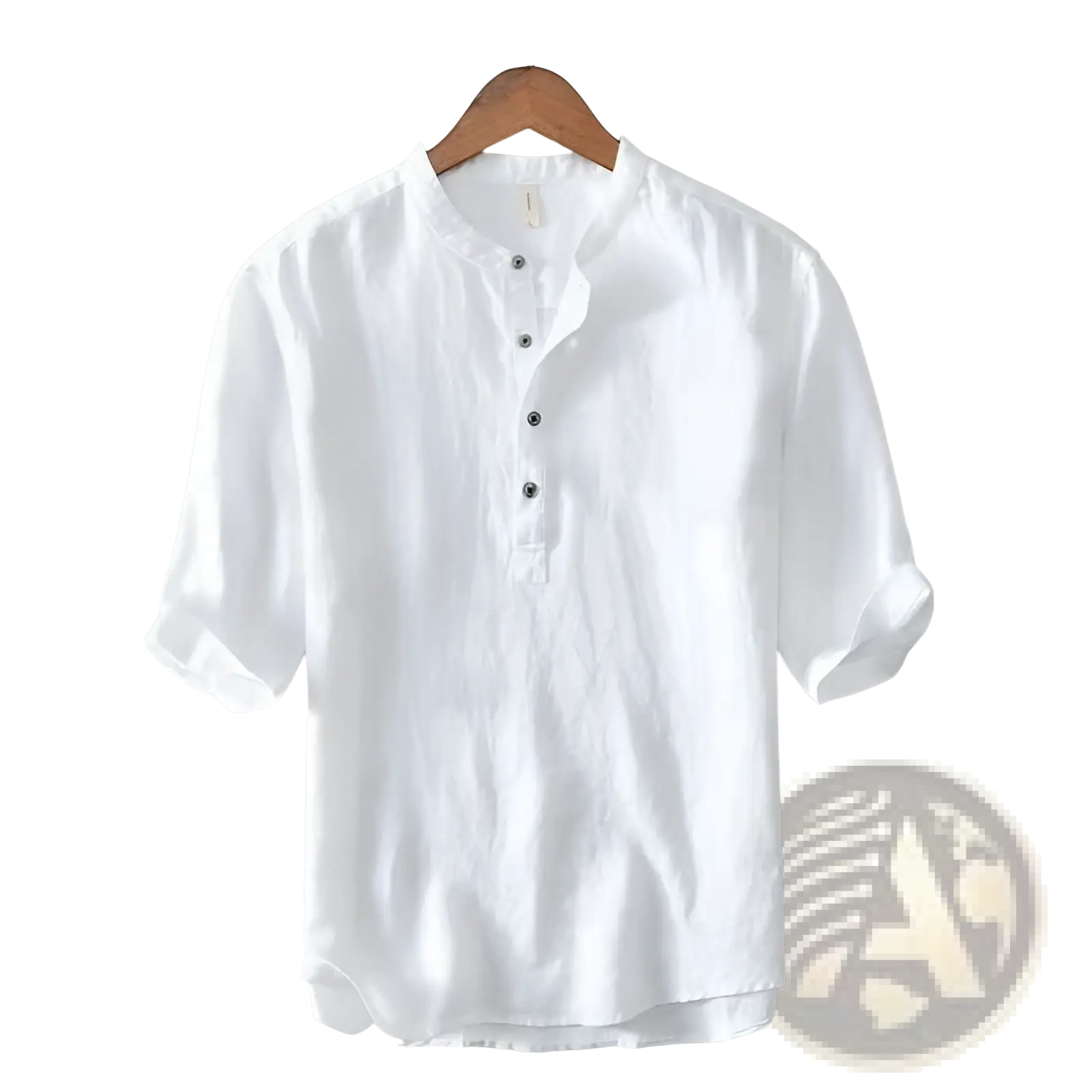 Retro Japanese Style Loose Linen Mandarin Collar Shirt