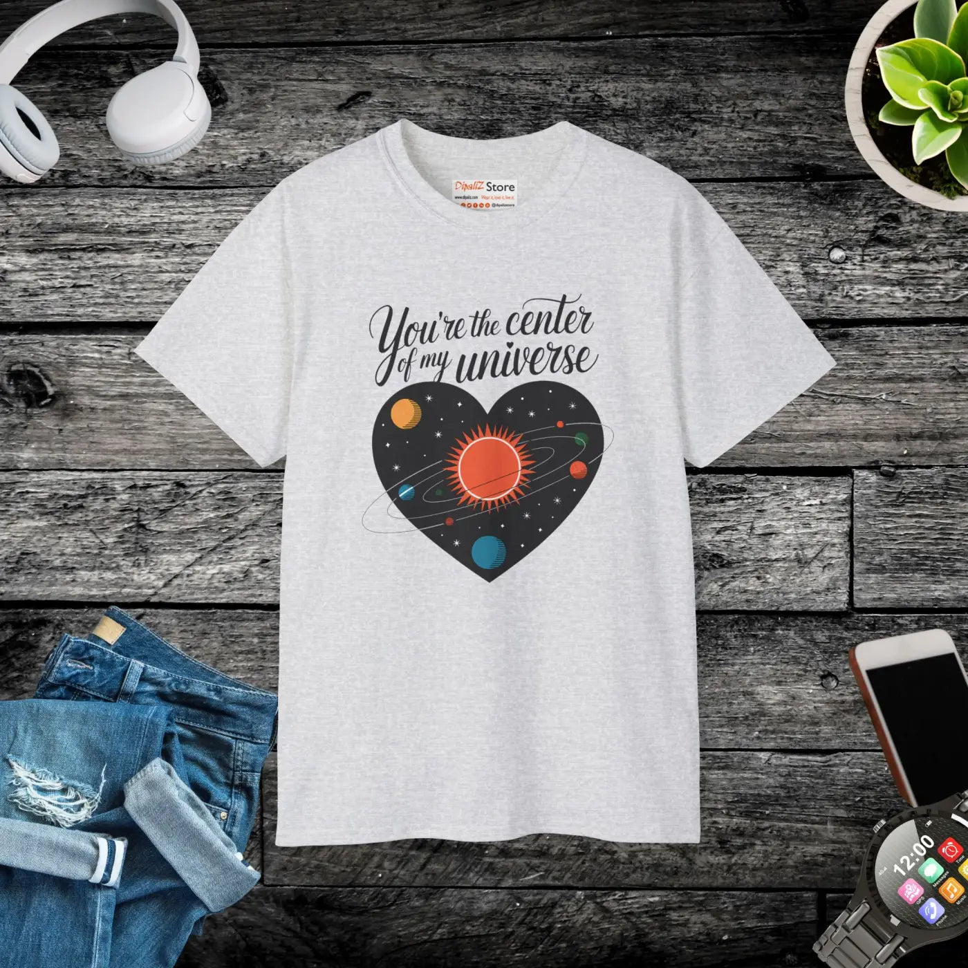 Dipaliz Heart Tee T-shirt – Ultra Cotton Universe Design