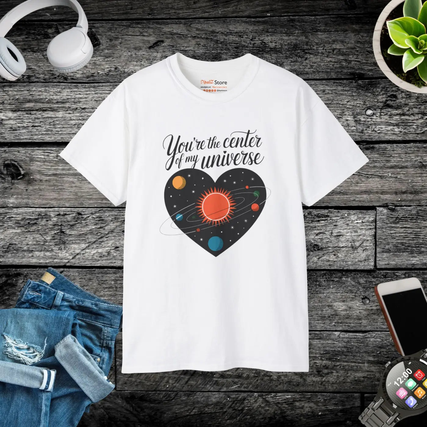 Dipaliz Heart Tee T-shirt – Ultra Cotton Universe Design