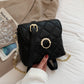 Quilted Shoulder Bag with Pearl Chain Strap