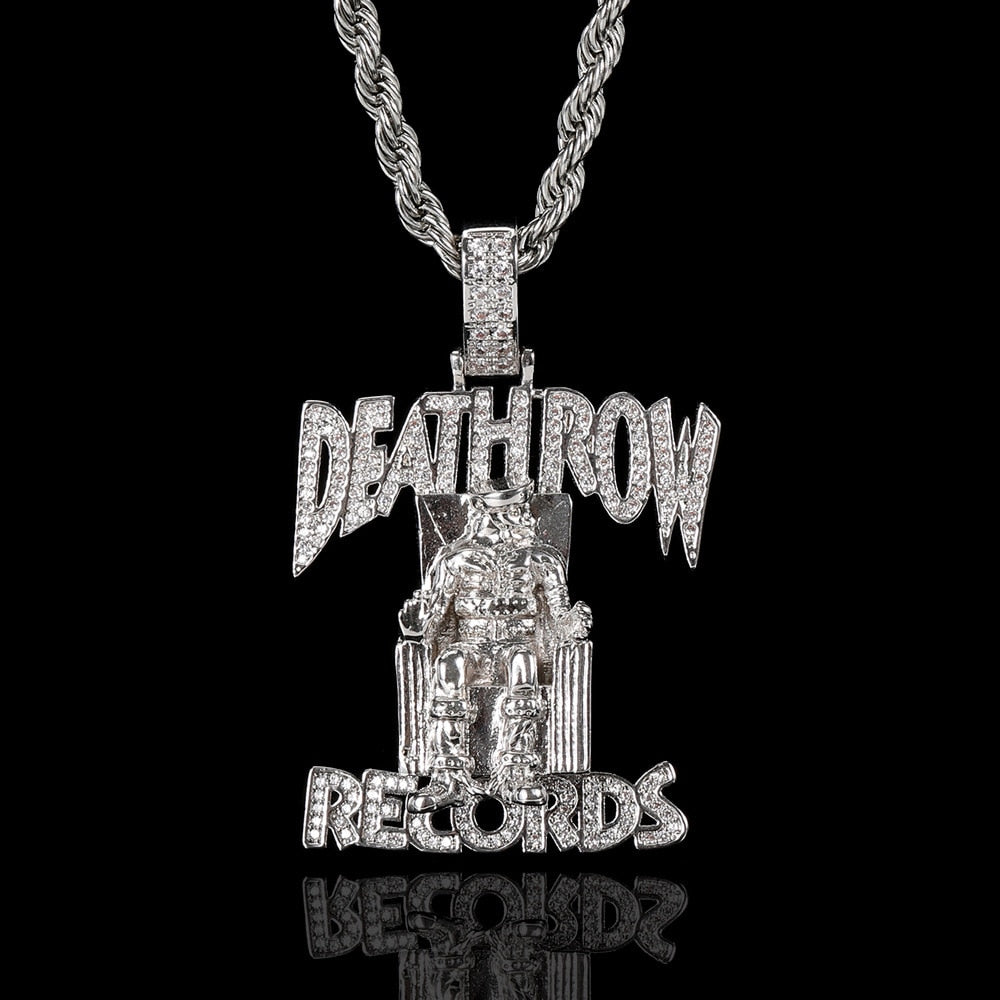 Deathrow Label Pendant Full of Zircon Hipster Alphabet Necklace Hiphop Rap  Accessories Jewellery - China Necklace and Copper price | Made-in-China.com